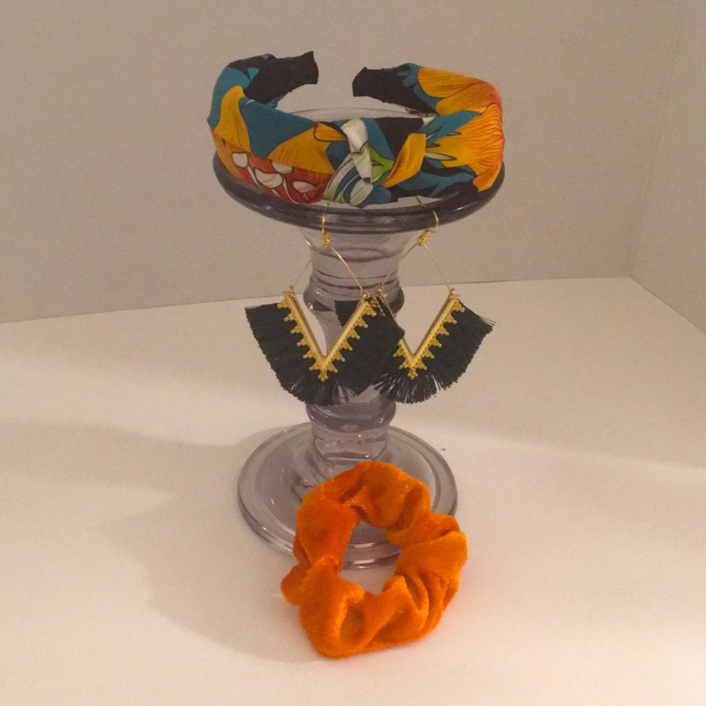 Sunset Bundle-Headbands,Earrings, and a Scrunchie